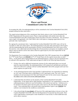 Player Commitment Letter - Carolina Basketball Club