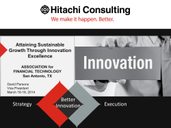 Attaining Sustainable Growth Through Innovation Excellence