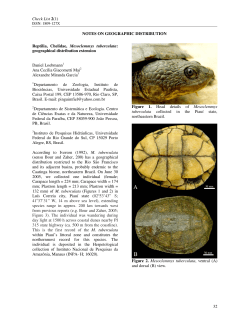 NOTES ON GEOGRAPHIC DISTRIBUTION Reptilia, Chelidae