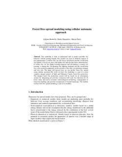 Forest fires spread modeling using cellular automata approach