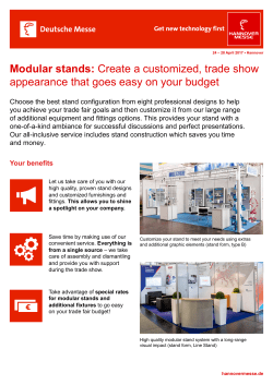 Modular stands: Create a customized, trade show appearance that