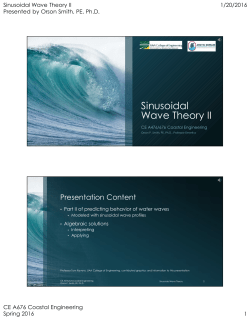 Sinusoidal Wave Theory II