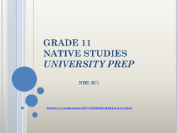 grade 11 native studies university