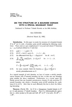 on the structure of a bounded domain with a special