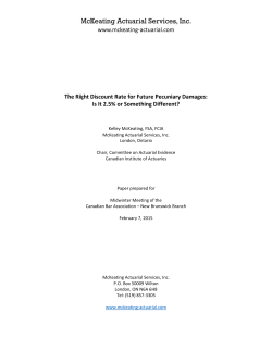 The Right Discount Rate for Future Pecuniary Damages