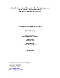 Learning, Prices, and Firm Dynamics