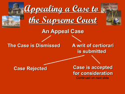 How a Case Gets to the Supreme Court