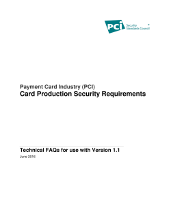 Card Production Security Requirements