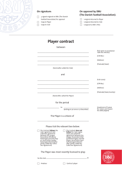 Player contract
