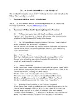 2017 UK JESSUP NATIONAL RULES SUPPLEMENT This Rues