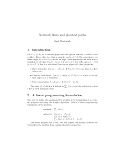 Network flows and shortest paths