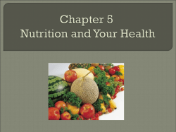 Chapter 5 Nutrition and Your Health