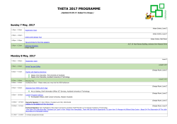 Sunday 7 May, 2017