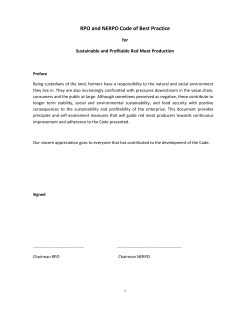 RPO-NERPO Code of Best Practice