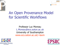 An Open Provenance Model for Scientific Workflows