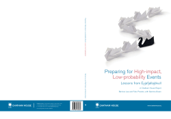 Preparing for High-impact, Low-probability Events