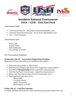 Schedule is subject to change. Northern National Tournament 10UA