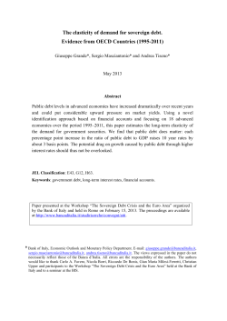 The elasticity of demand for sovereign debt