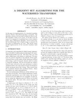 a disjoint set algorithm for the watershed transform