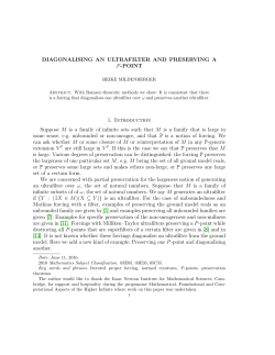 DIAGONALISING AN ULTRAFILTER AND PRESERVING A P