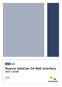 SafeCom G4 Web Interface User`s Guide