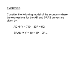 EXERCISE: Consider the following model of the