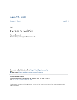 Fair Use or Foul Play - Purdue e-Pubs