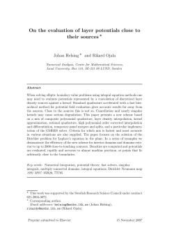 On the evaluation of layer potentials close to their sources⋆