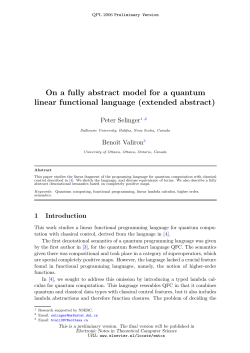 On a fully abstract model for a quantum linear functional language