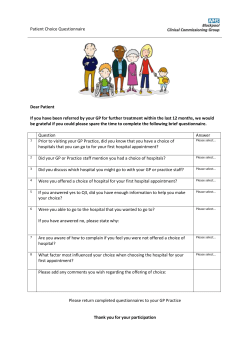 Choice Questionnaire
