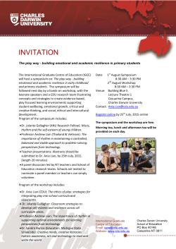 invitation - Charles Darwin University