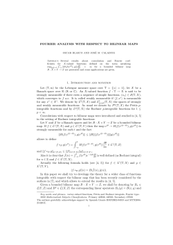 Fourier Analysis with respect to bilinear maps