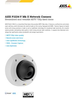 AXIS P3224-V Mk II Network Camera