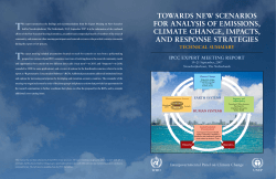 towards new scenarios for analysis of emissions, climate