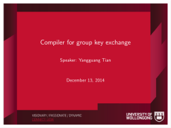 Compiler for group key exchange
