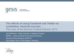 Titel der Präsentation - the GOR 16 Conftool!