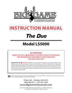 The Duo - Big Game Treestands