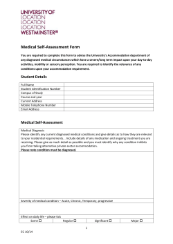 Medical Self-Assessment Form