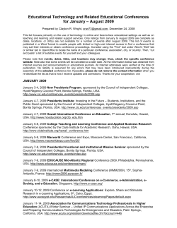 Educational Technology Conferences 2009