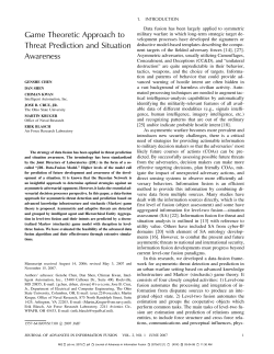 Game Theoretic Approach to Threat Prediction and