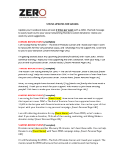 Facebook 8 Weeks of Status Updates