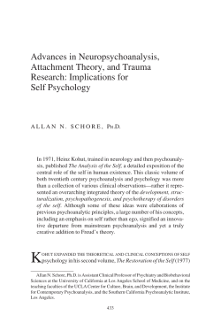 Advances in Neuropsychoanalysis, Attachment Theory, and Trauma