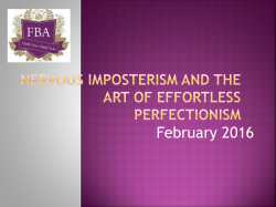 Imposter Syndrome - The Frances Bardsley Academy For Girls