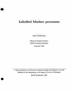 Labelled Markov processes - Biblioth&egrave;que et Archives Canada
