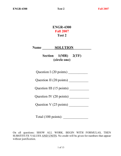 Question 3 – Transfer Functions