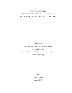 cellvival outcomes: the effects of an educational video game on