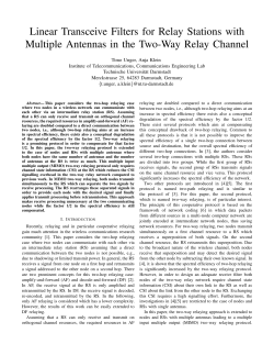 Linear Transceive Filters for Relay Stations with