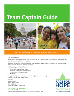 Team Captain Guide - Accelerate Brain Cancer Cure