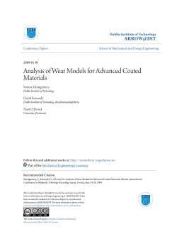 Analysis of Wear Models for Advanced Coated Materials
