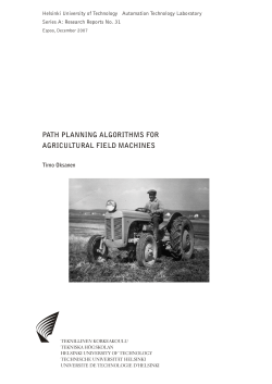Path Planning Algorithms for Agricultural Field Machines